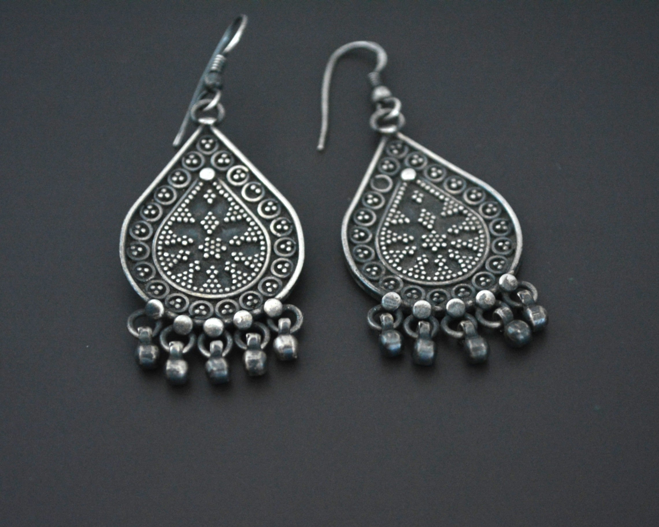 Vintage Indian Silver Earrings
