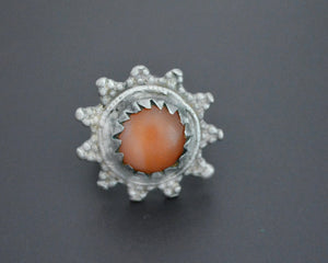 Vintage Afghani Agate Ring - Size 7.5