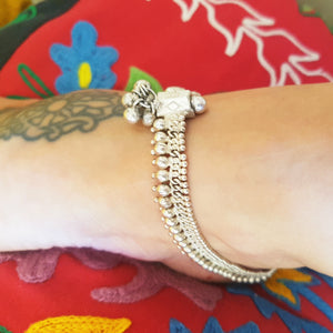 Rajasthani Silver Anklet with Bells