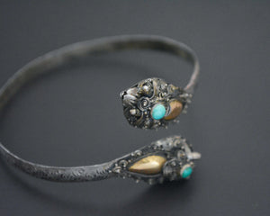 Double Dragon Turquoise Bracelet from Bali - MEDIUM SIZE