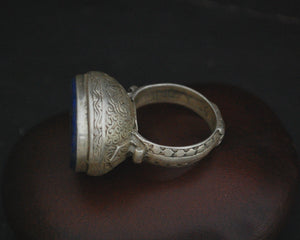 Afghani Lapis Lazuli Scorpion Intaglio Ring  - Size 7