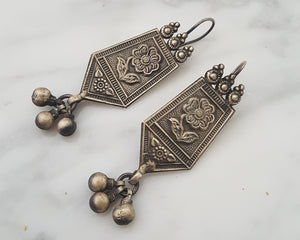 Rajasthani Flower Earrings with Bells