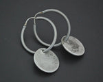 Hoop Earrings with Berber Coins - MEDIUM