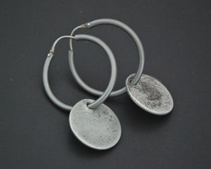 Hoop Earrings with Berber Coins - MEDIUM