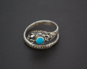 Dragon Turquoise Ring from Bali - Size 7 and Adjustable