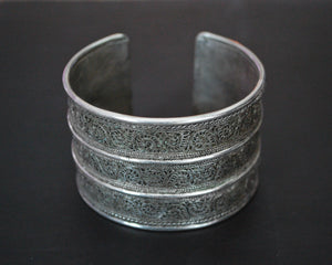 Wide Nepali Filigree Cuff Bracelet