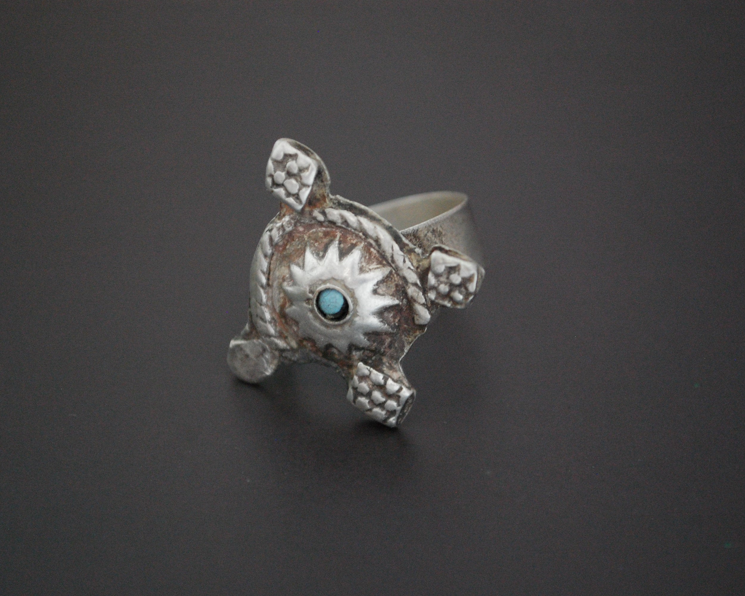 Ethnic Turquoise Ring - Size 9.5