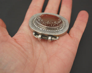 Afghani Agate Silver Pendant