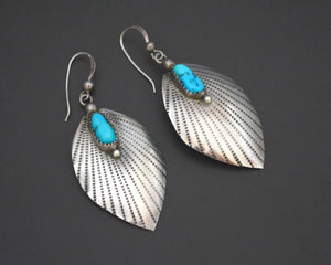 Ethnic Turquoise Dangle Earrings