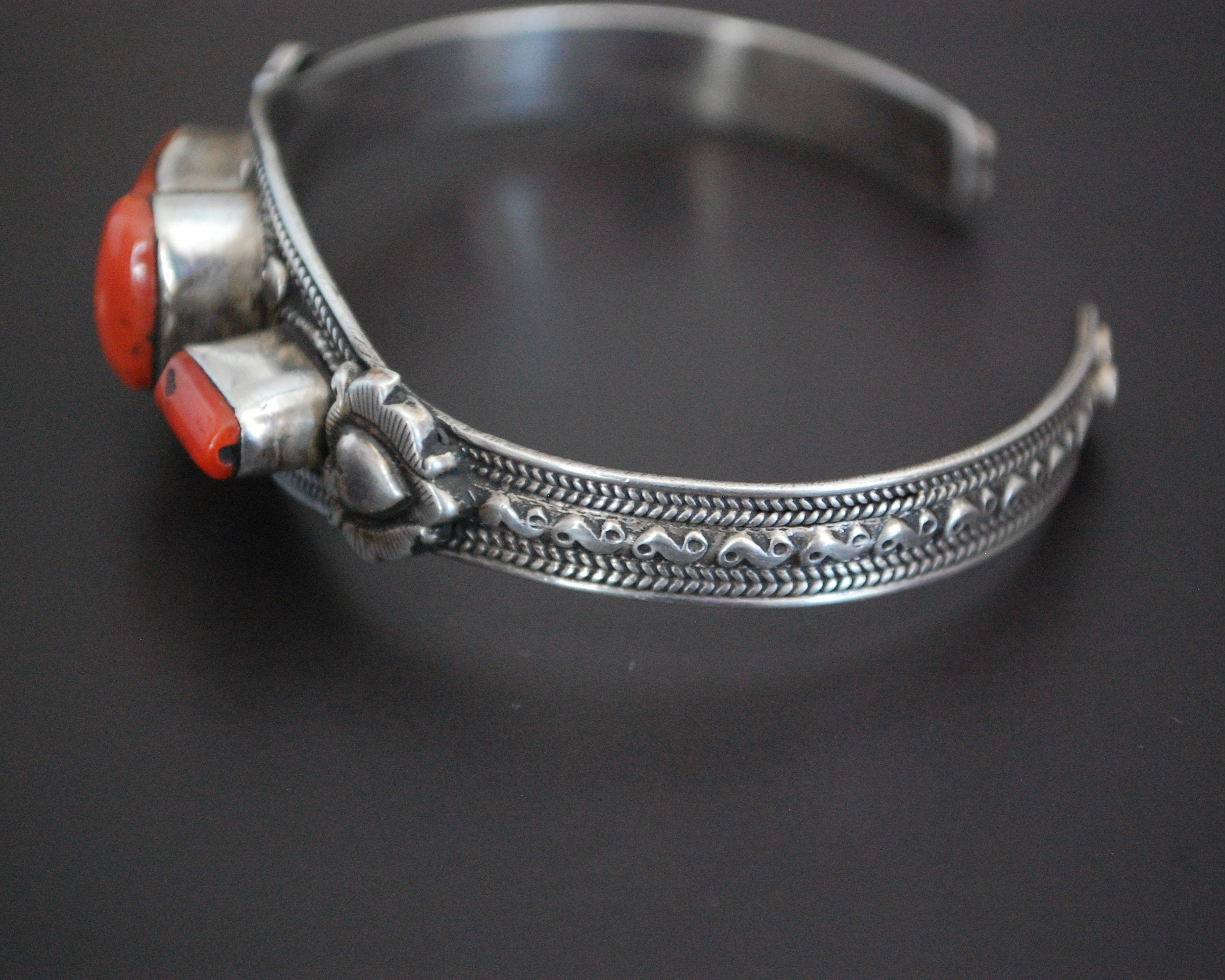 Nepali Coral Cuff Bracelet