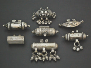 Set Old Indian Taviz Amulet Pendants from Rajasthan
