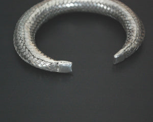 Woven Karen Hill Tribe Silver Cuff Bracelet