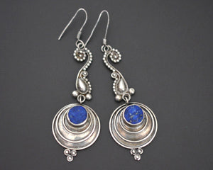 Lapis Lazuli Dangle Earrings from India