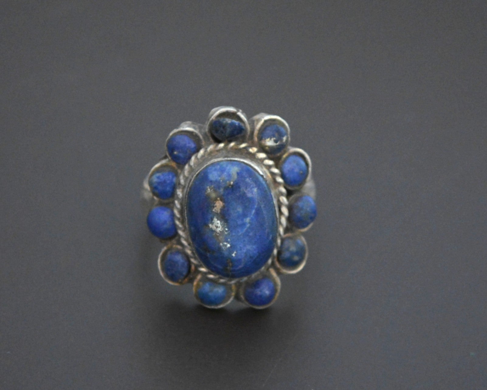 Ethnic Lapis Lazuli Ring from India - Size 8.5