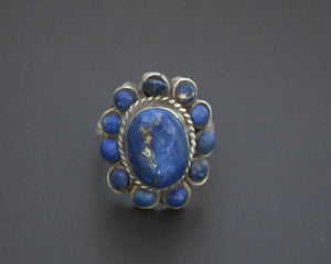 Ethnic Lapis Lazuli Ring from India - Size 8.5