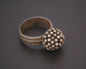 Tribal Rajasthani Silver Ring with Bells - Size 9