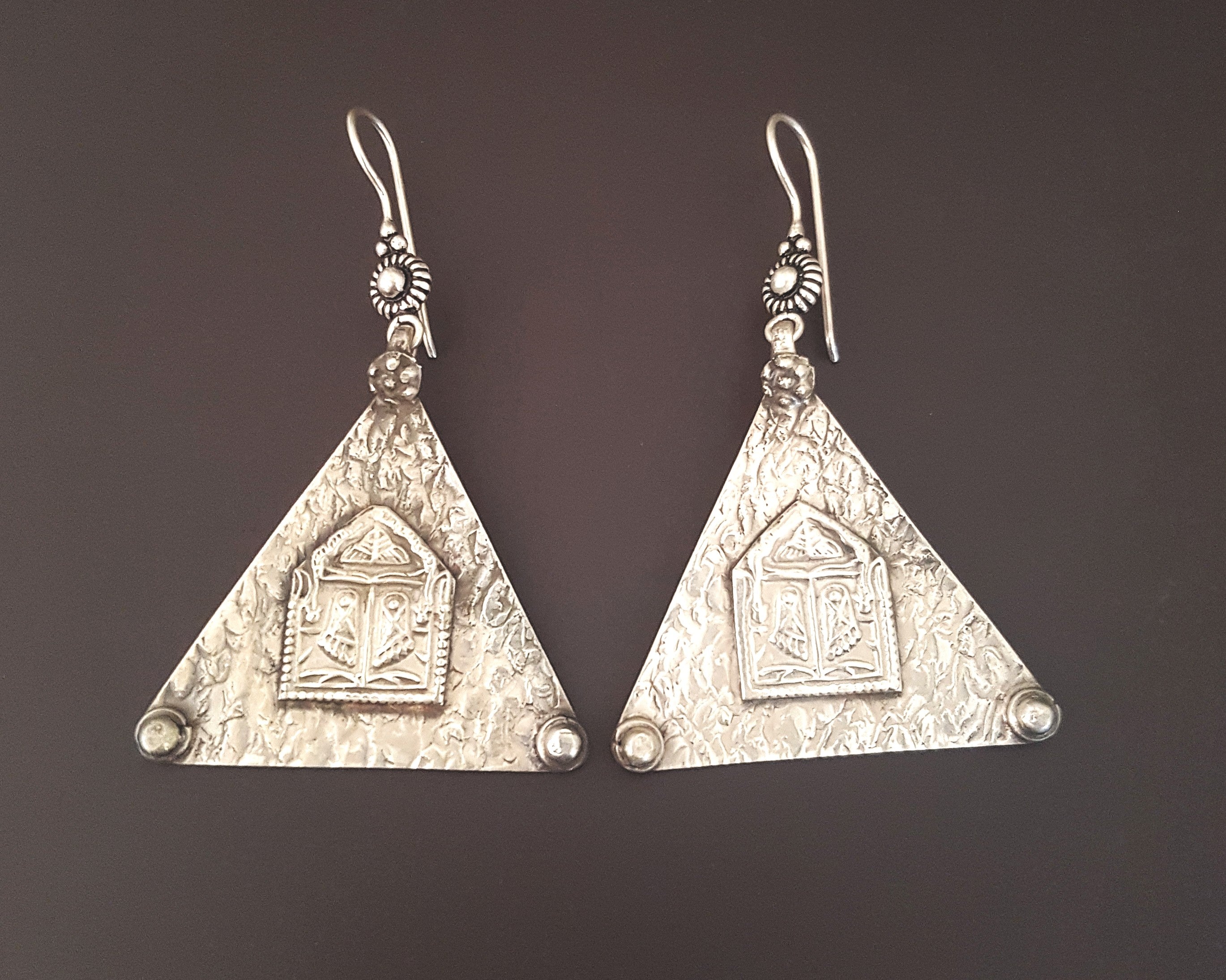 Hindu Charm Earrings Vishnu's Feet