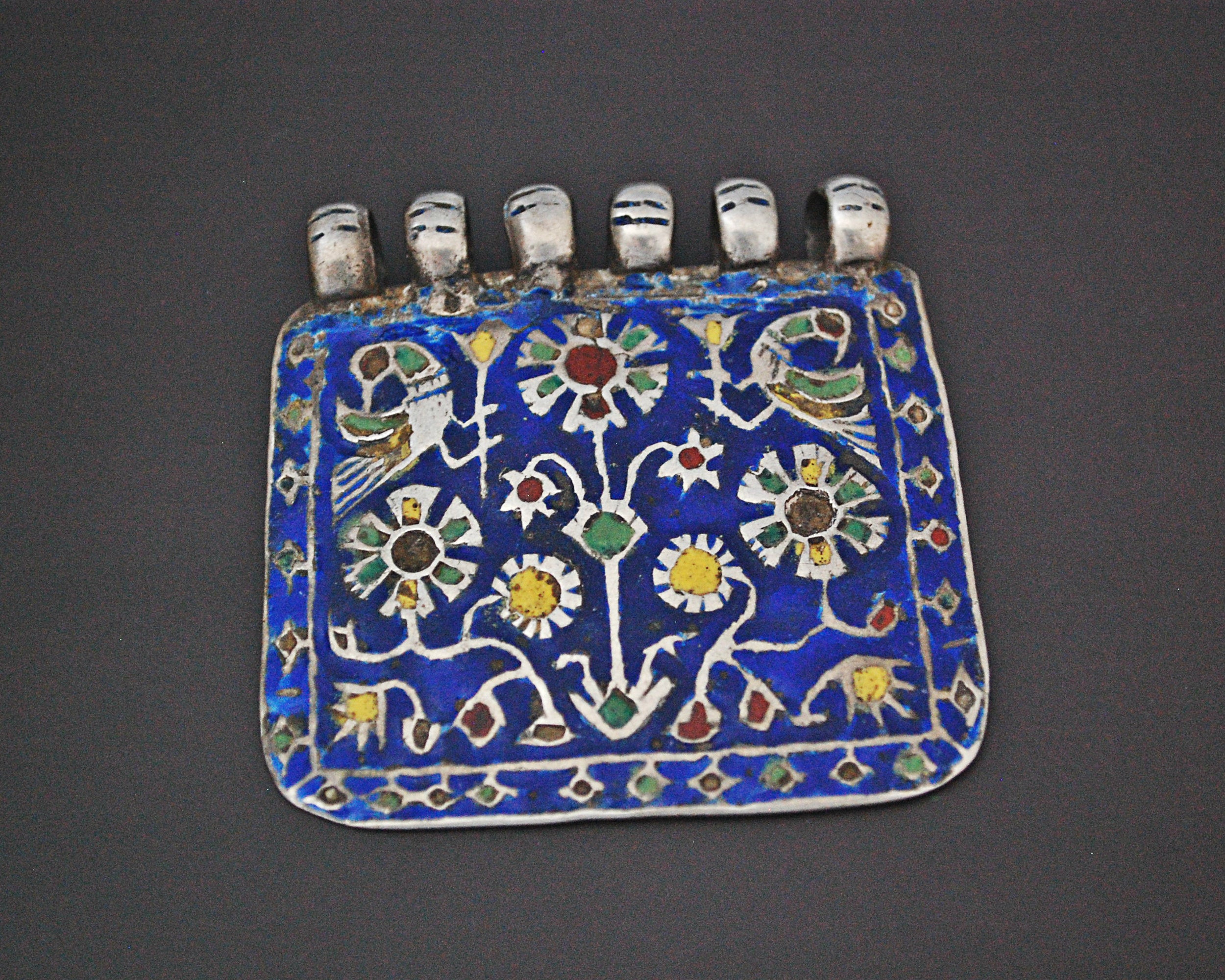 Old Multan Enamel Silver Pendant
