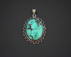 Large Turquoise Pendant from India