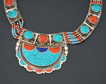 Vintage Nepali Turquoise Coral Necklace