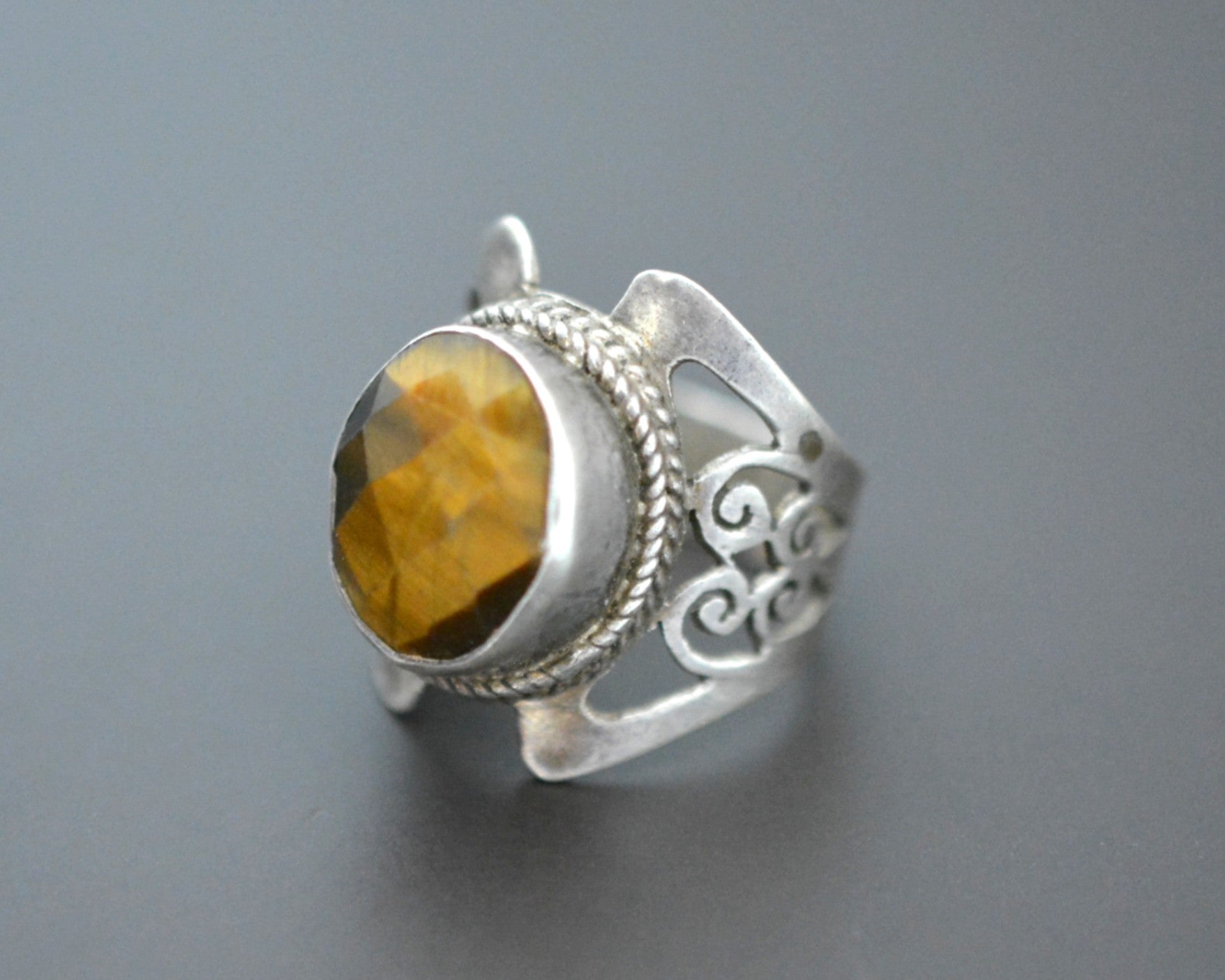 Tiger Eye Ring from India - Size 7.5
