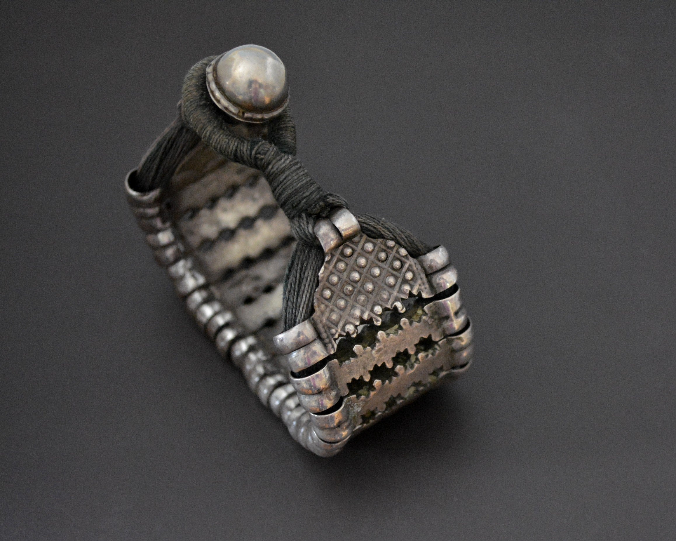 Rajasthani Cotton Silver Bracelet