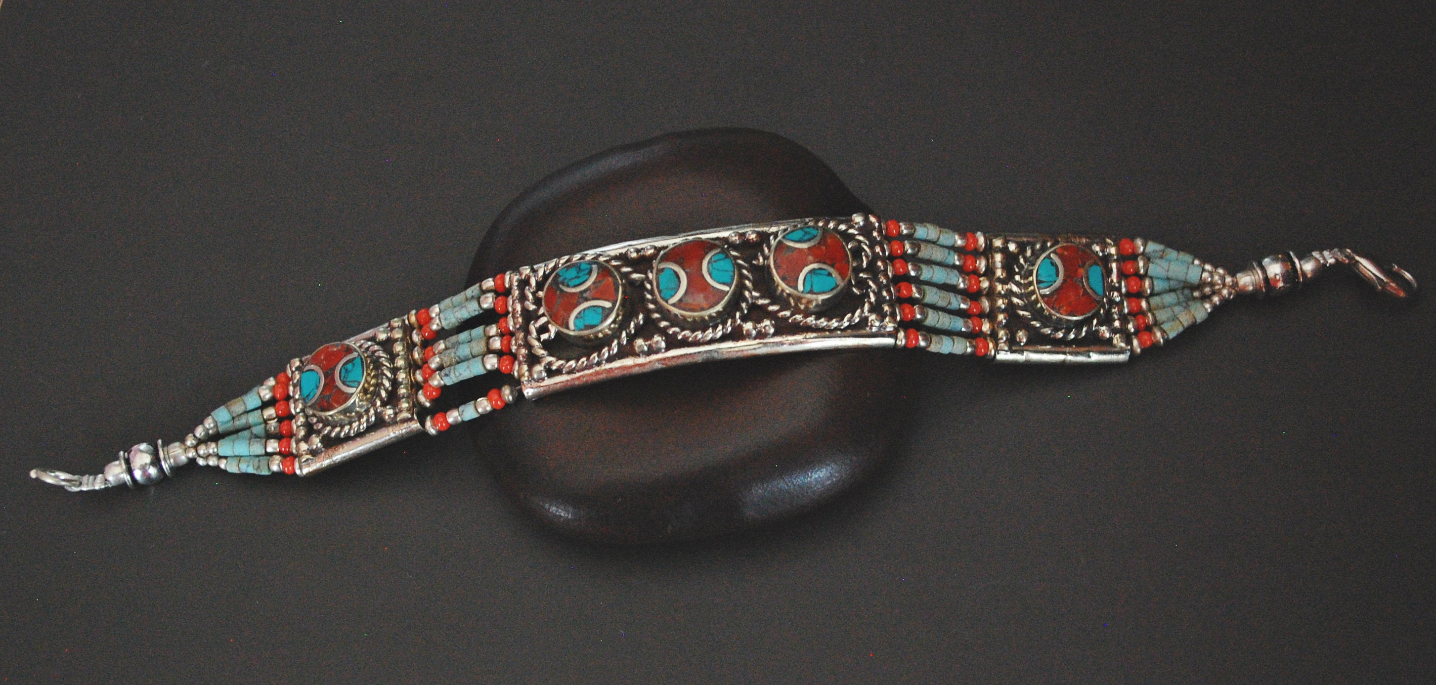 Nepali Coral Turquoise Bracelet