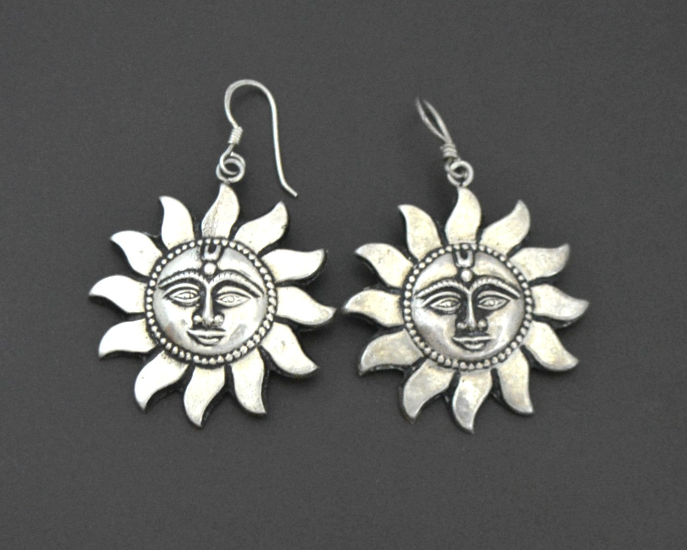 Surya Sun God Earrings from India