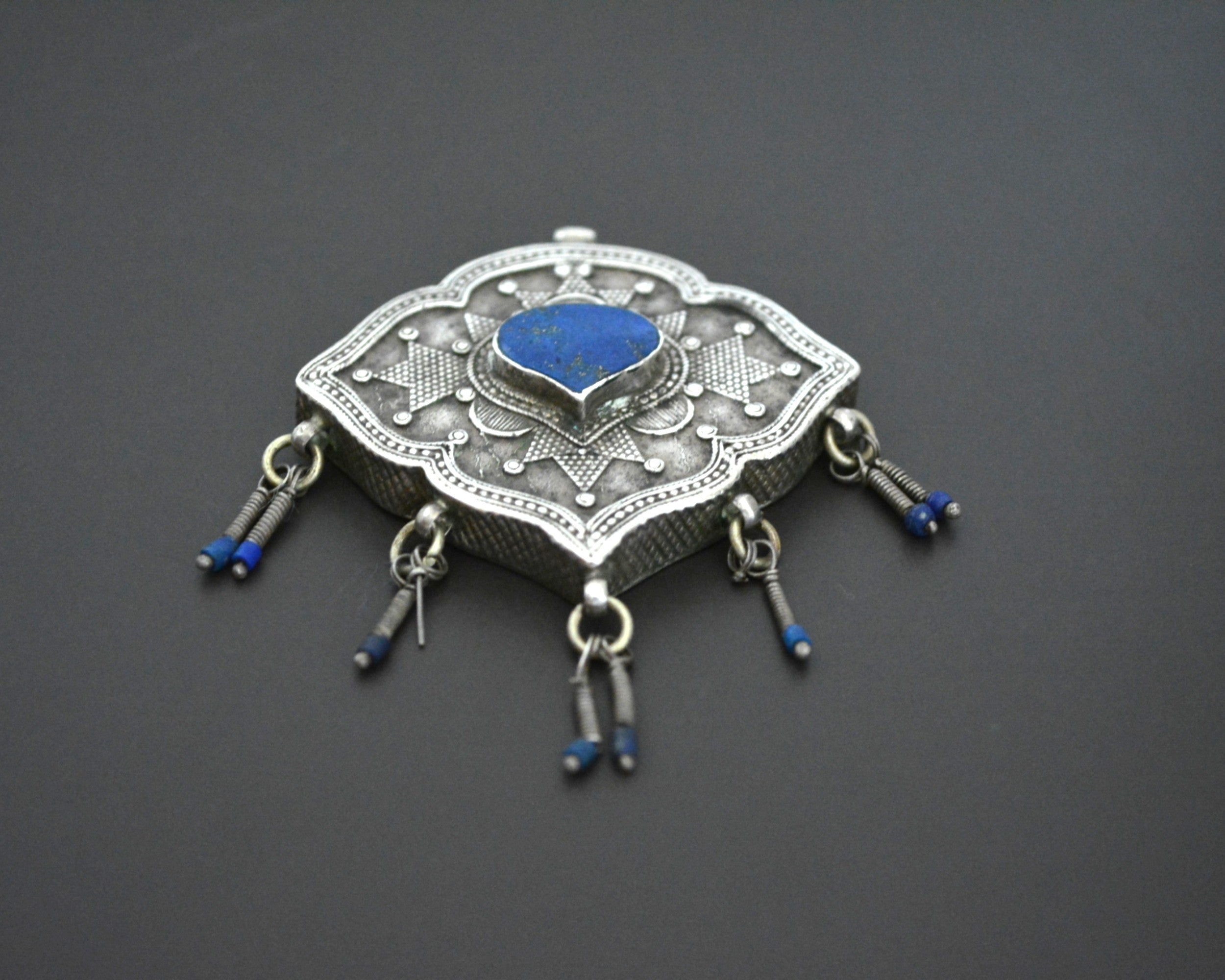 Kazakh Lapis Lazuli Pendant with Dangles