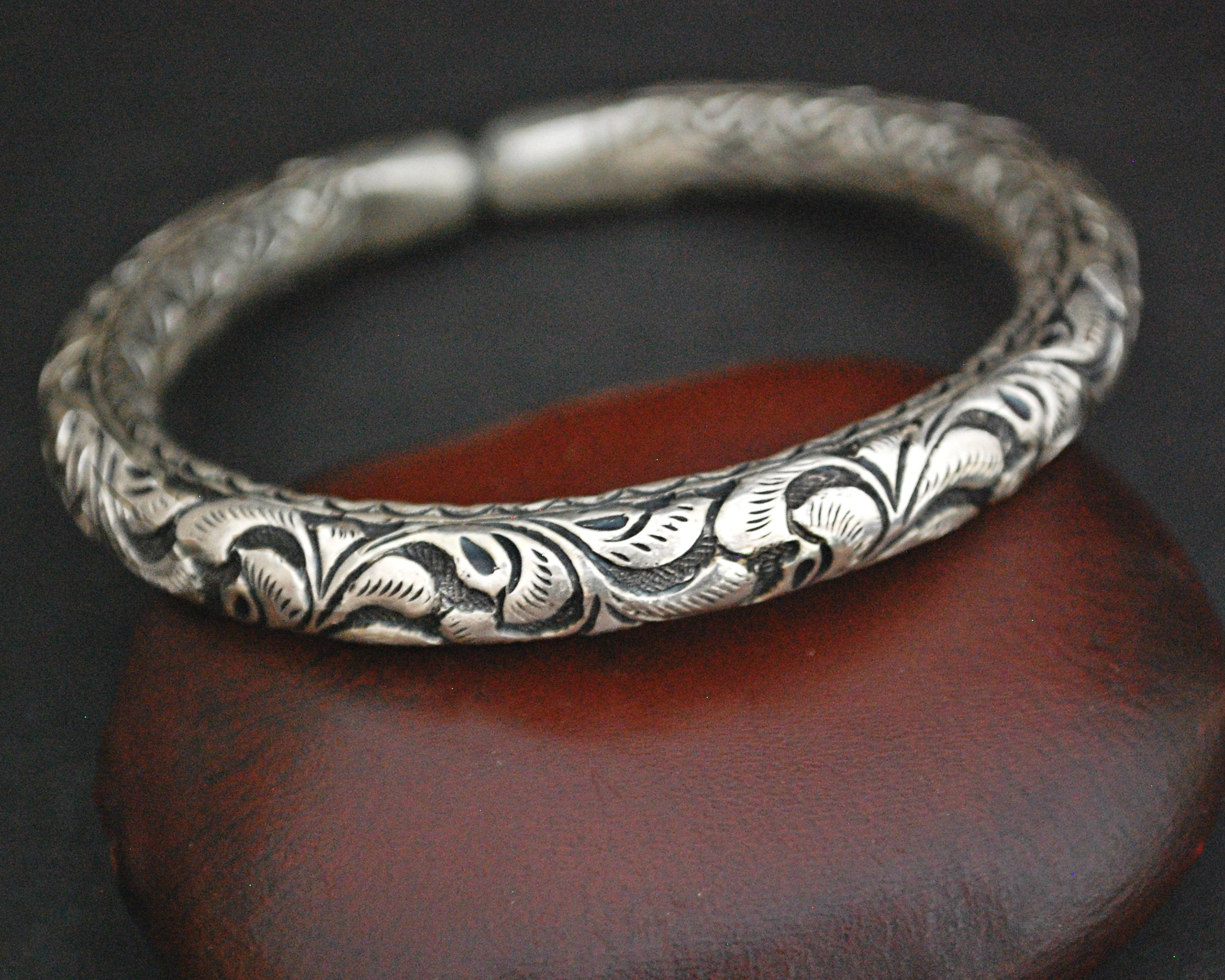 Rajasthani Silver Bangle Bracelet - XS