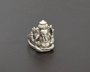 Ganesha Sterling Silver Ring - Size 9