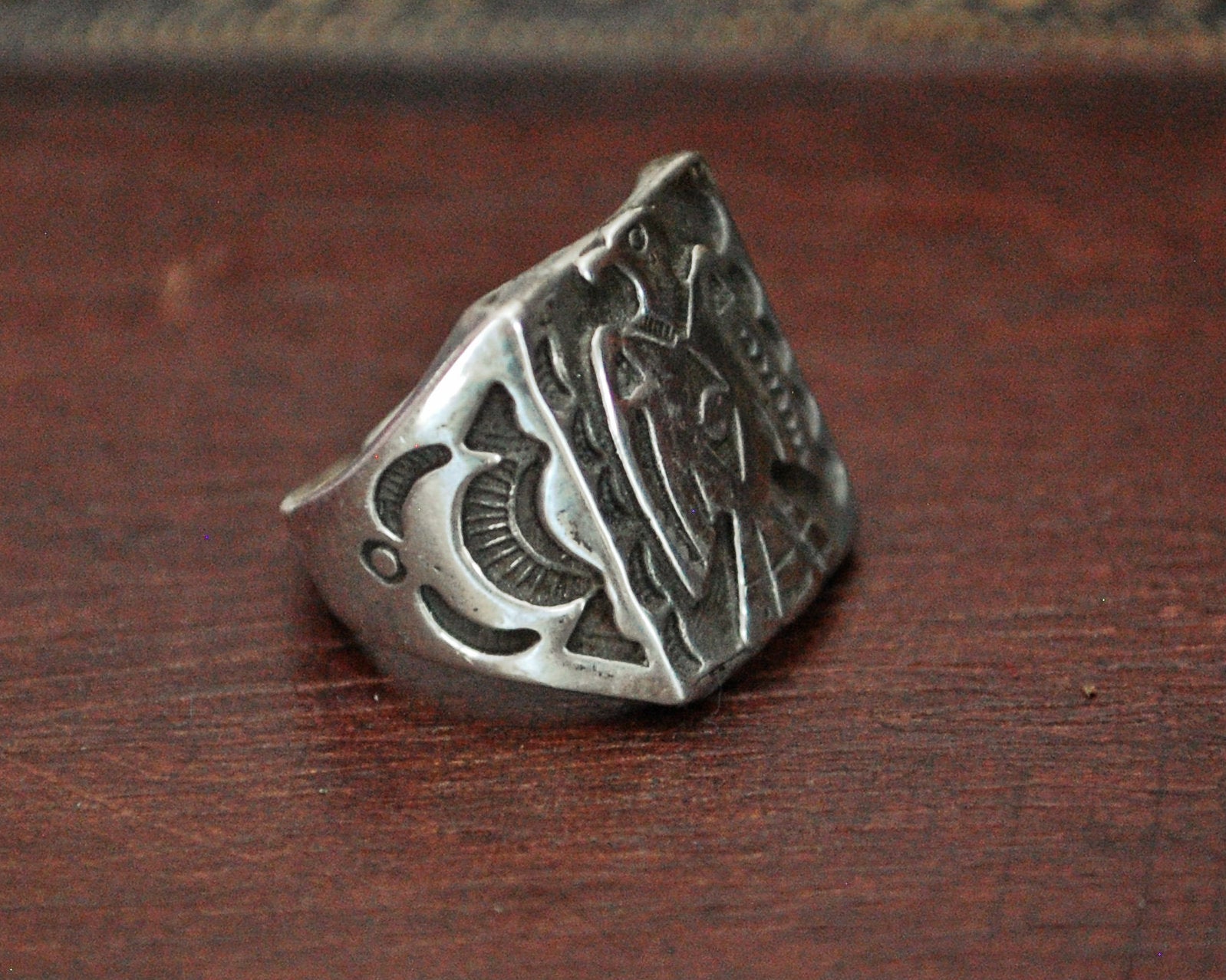 Navajo Thunderbird Ring - Size 6.5