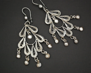 Ethnic Oriental Filigree Dangle Earrings