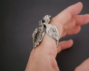 Nepali Dragon Ring with Turquoise