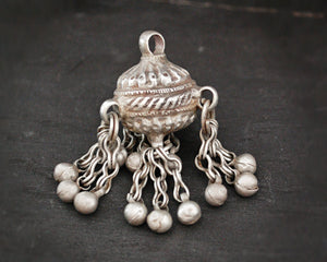Rajasthani Silver Pendant with Bells