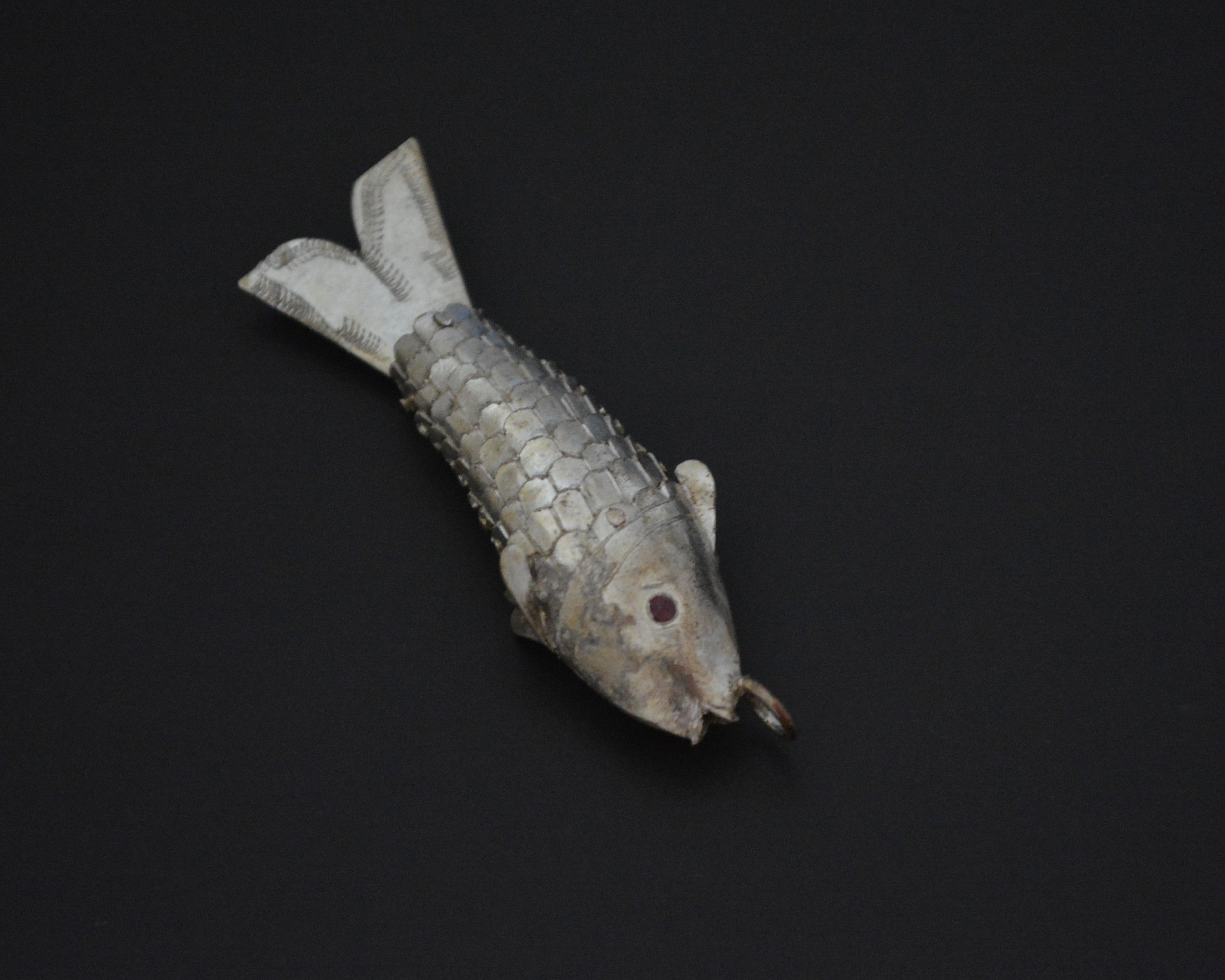 Movable Fish Pendant - Silver Plate