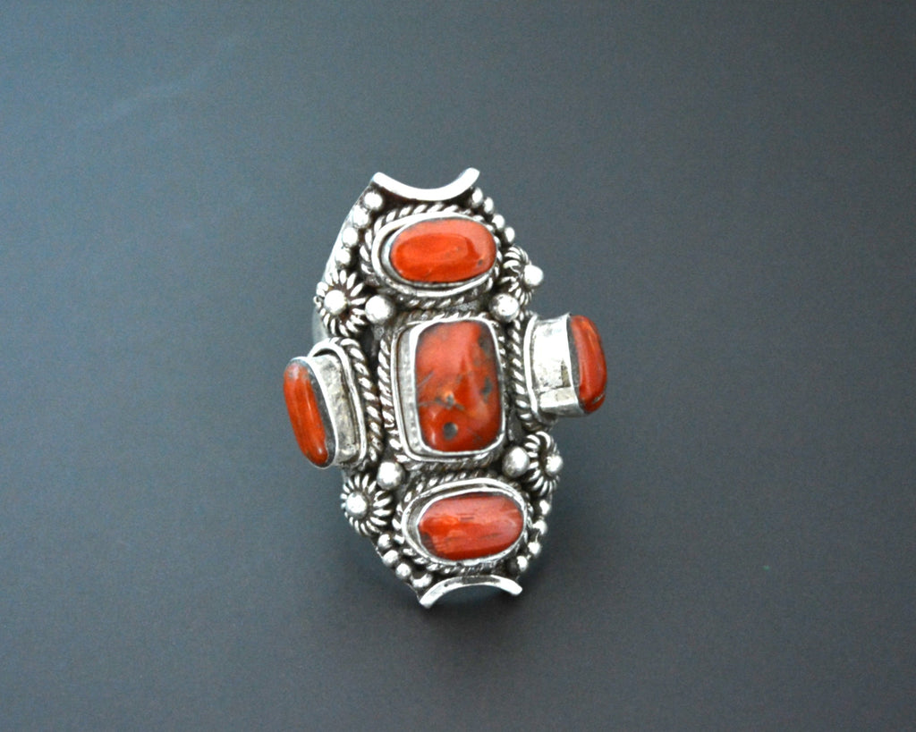 Reserved for L. - Nepali Coral Ring - Size 8