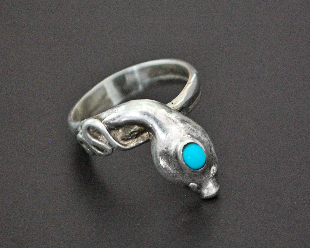 Snake Ring with Turquoise - Size 5.5