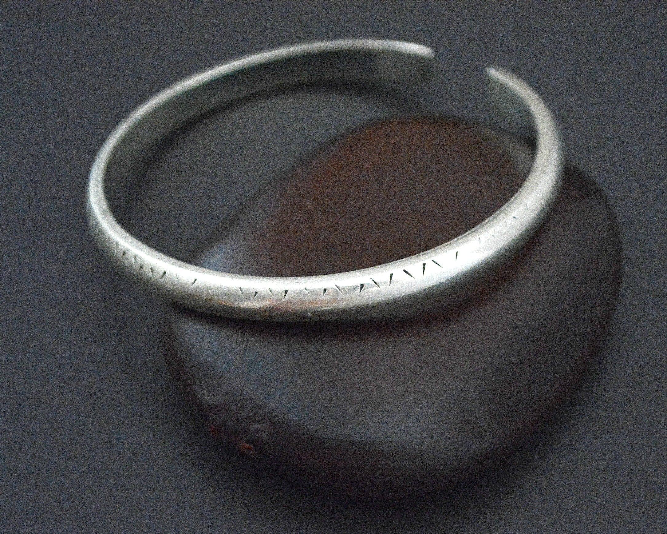 Ethnic Solid Bracelet with Carvings