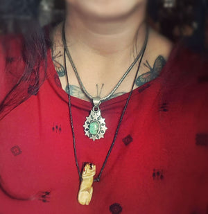 Nepali Turquoise Pendant with Stars