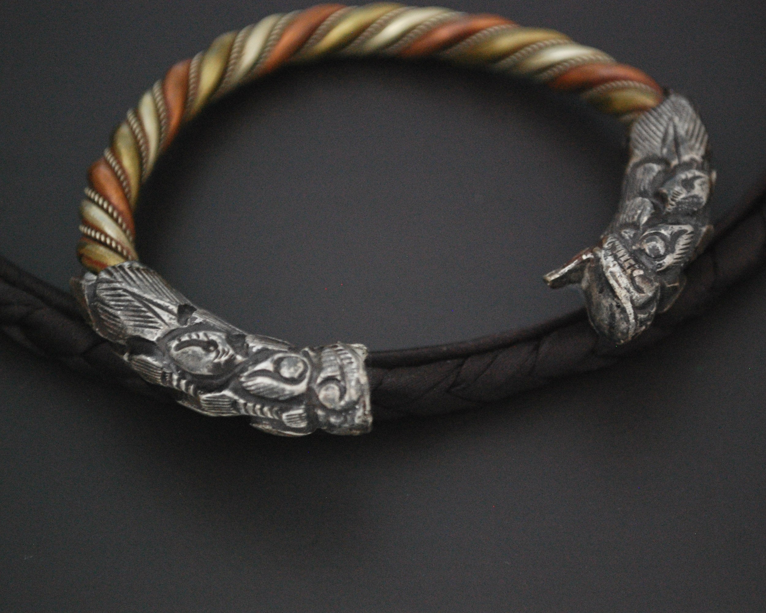 Nepali Twisted Dragon Bracelet - Three Colored