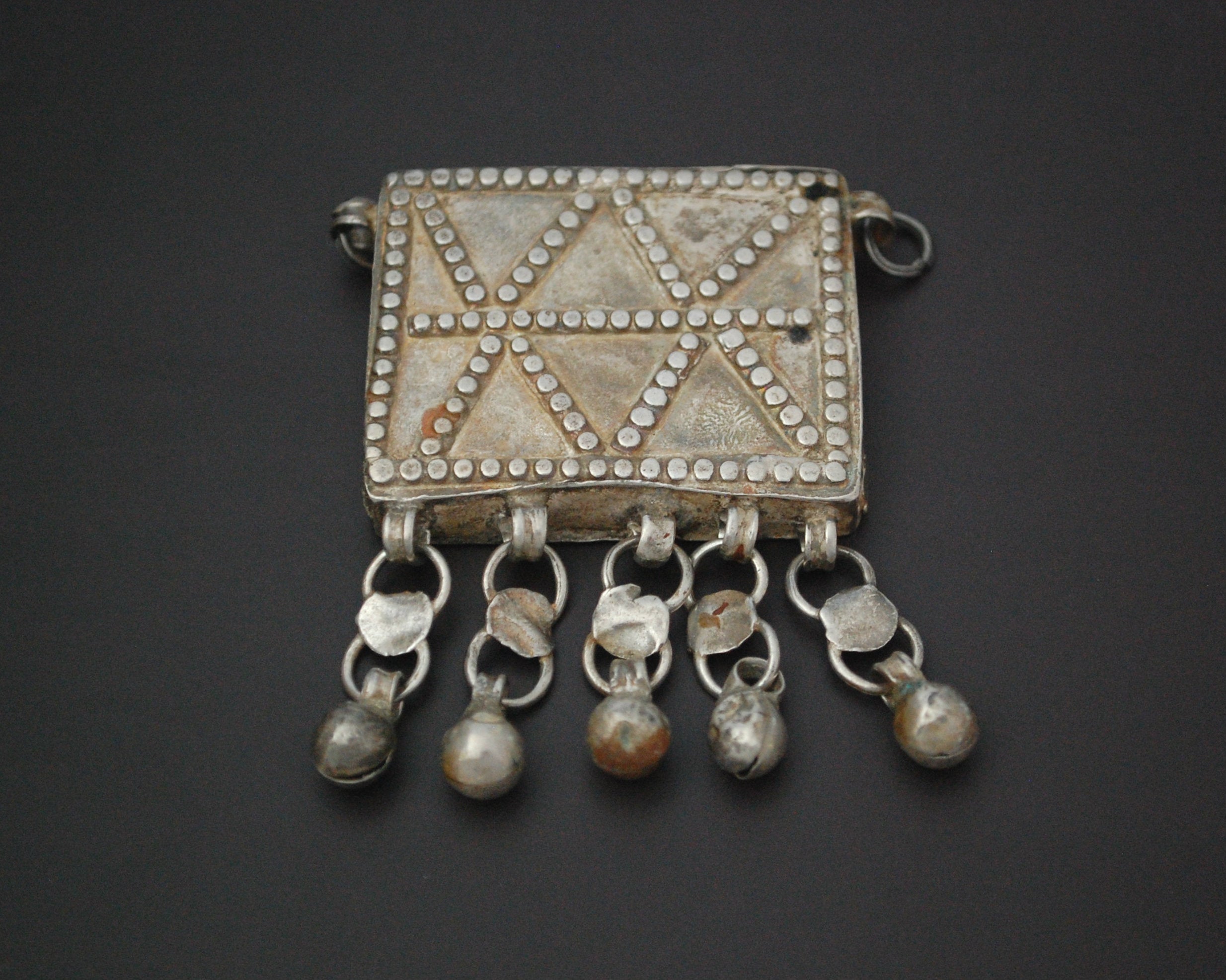 Bedouin Egyptian Zar Amulet Pendant Box with Bells