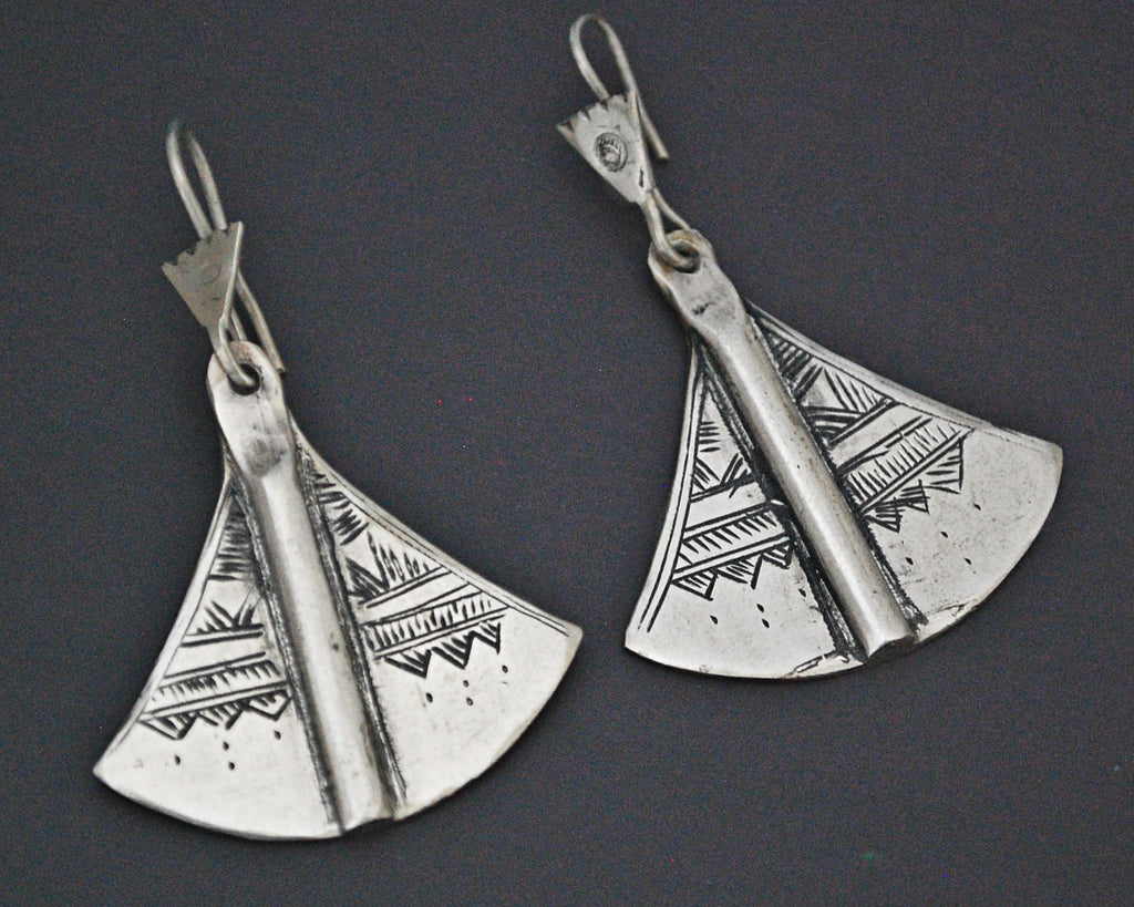 Tuareg Earrings with Carvings