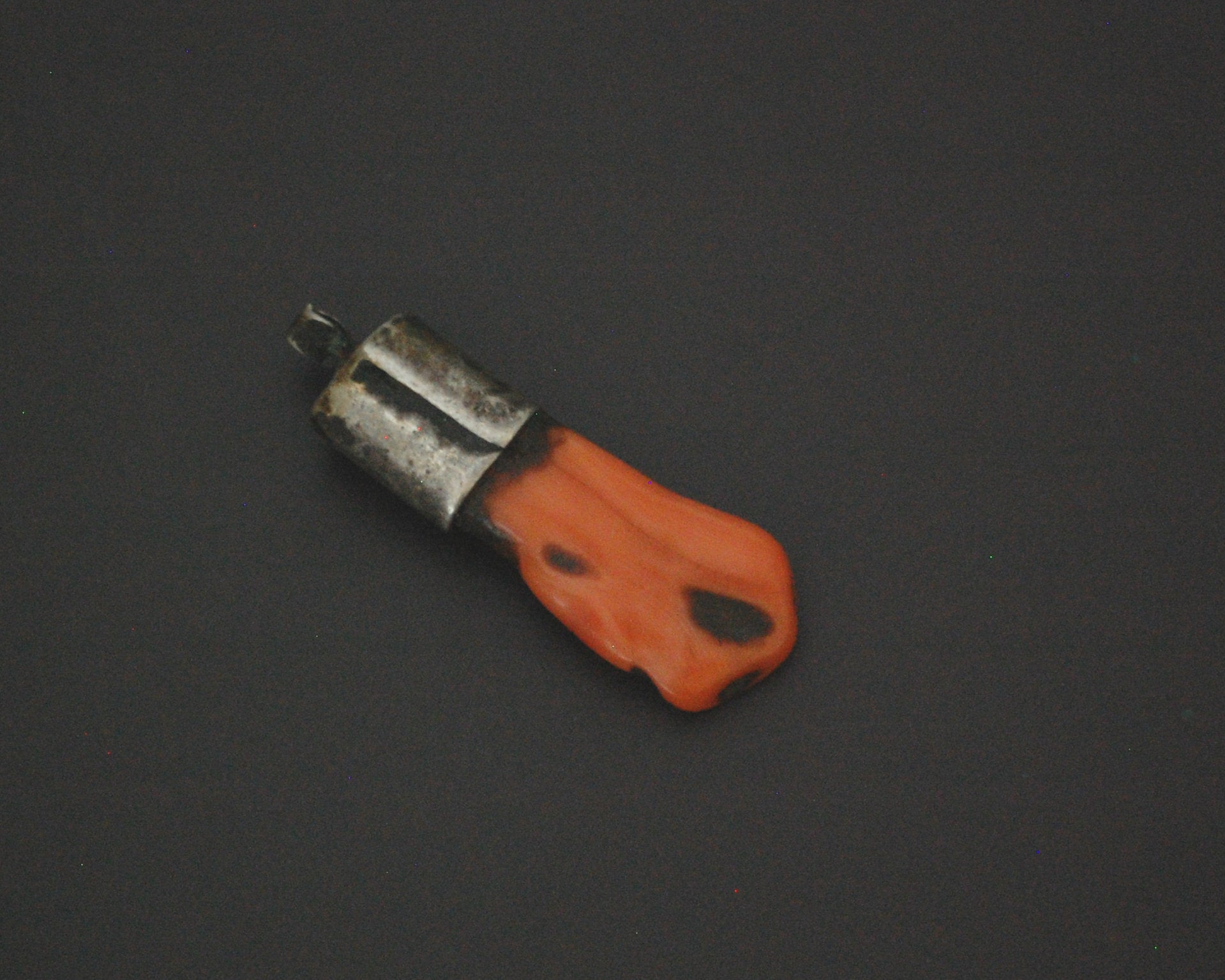 Antique Coral Pendant from Morocco - Flatened