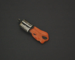 Antique Coral Pendant from Morocco - Flatened