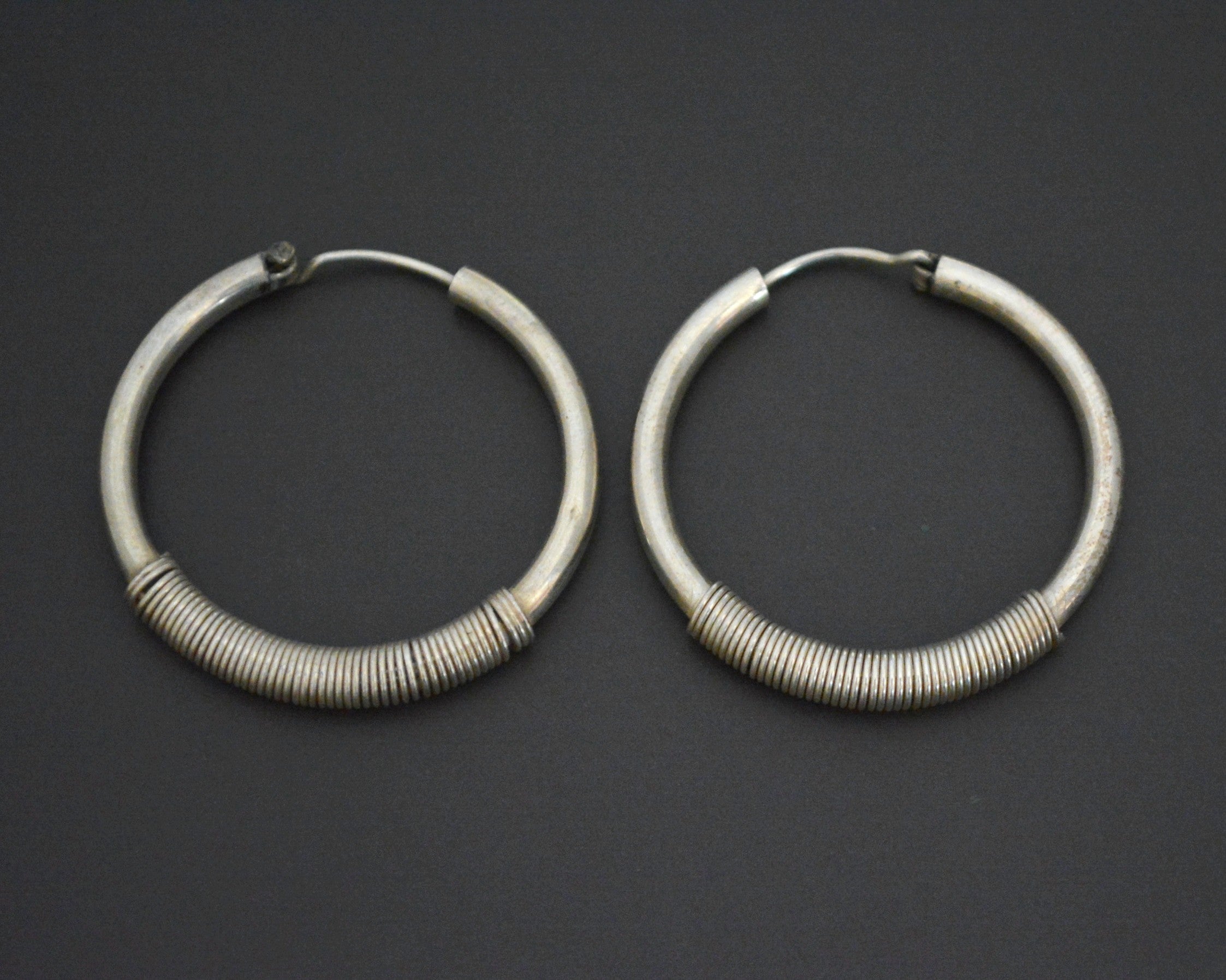 Ethnic Hoop Earrings with Wire Work