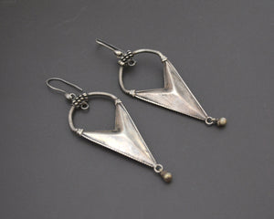 Indian Rajasthani Silver Dangle Earrings
