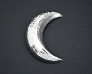 Large Sterling Silver Crescent Moon Brooch