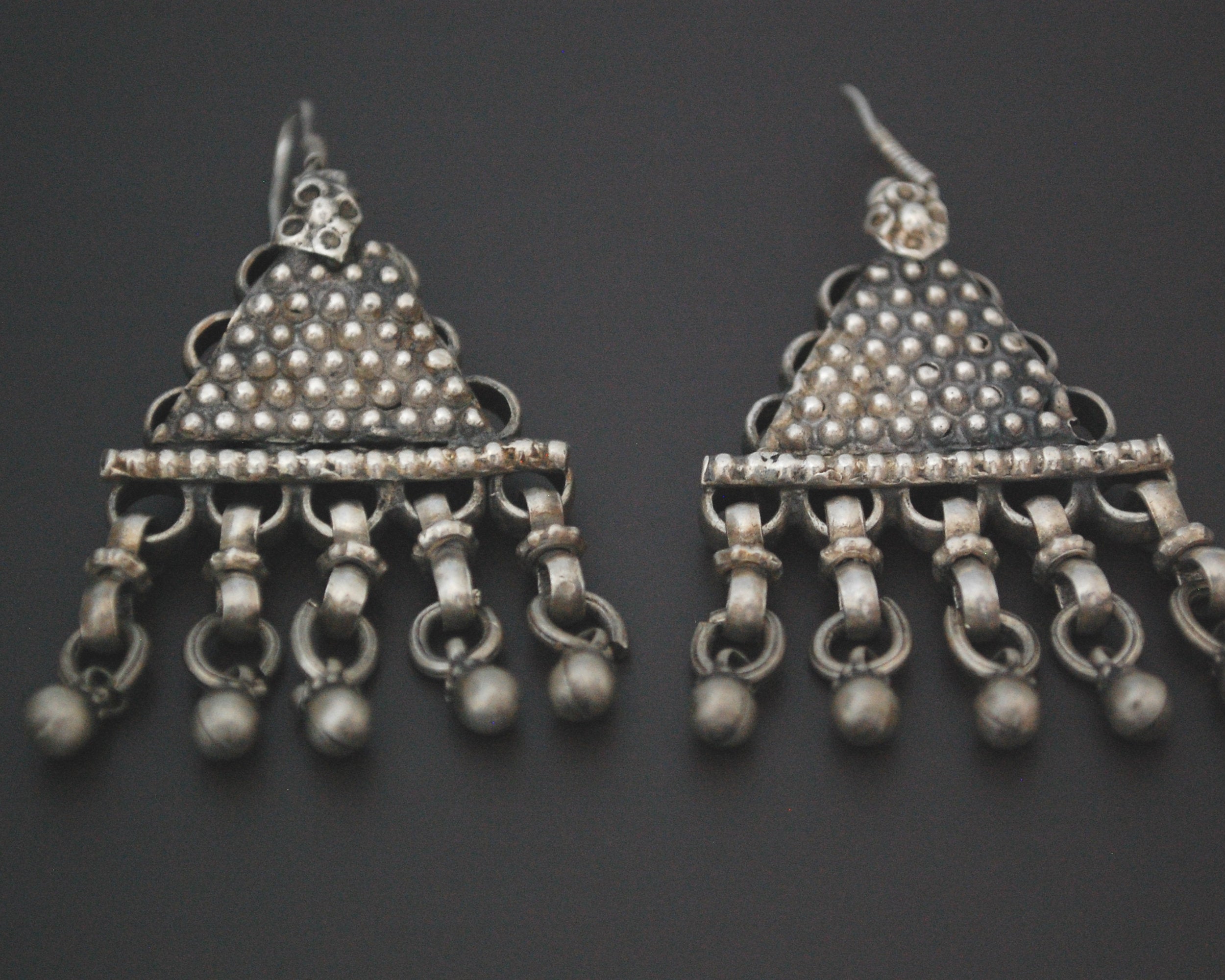 Indian Tribal Earrings with Bell Dangles