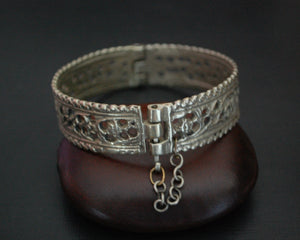 Yemeni Bedouin Hinged Silver Bracelet - Small